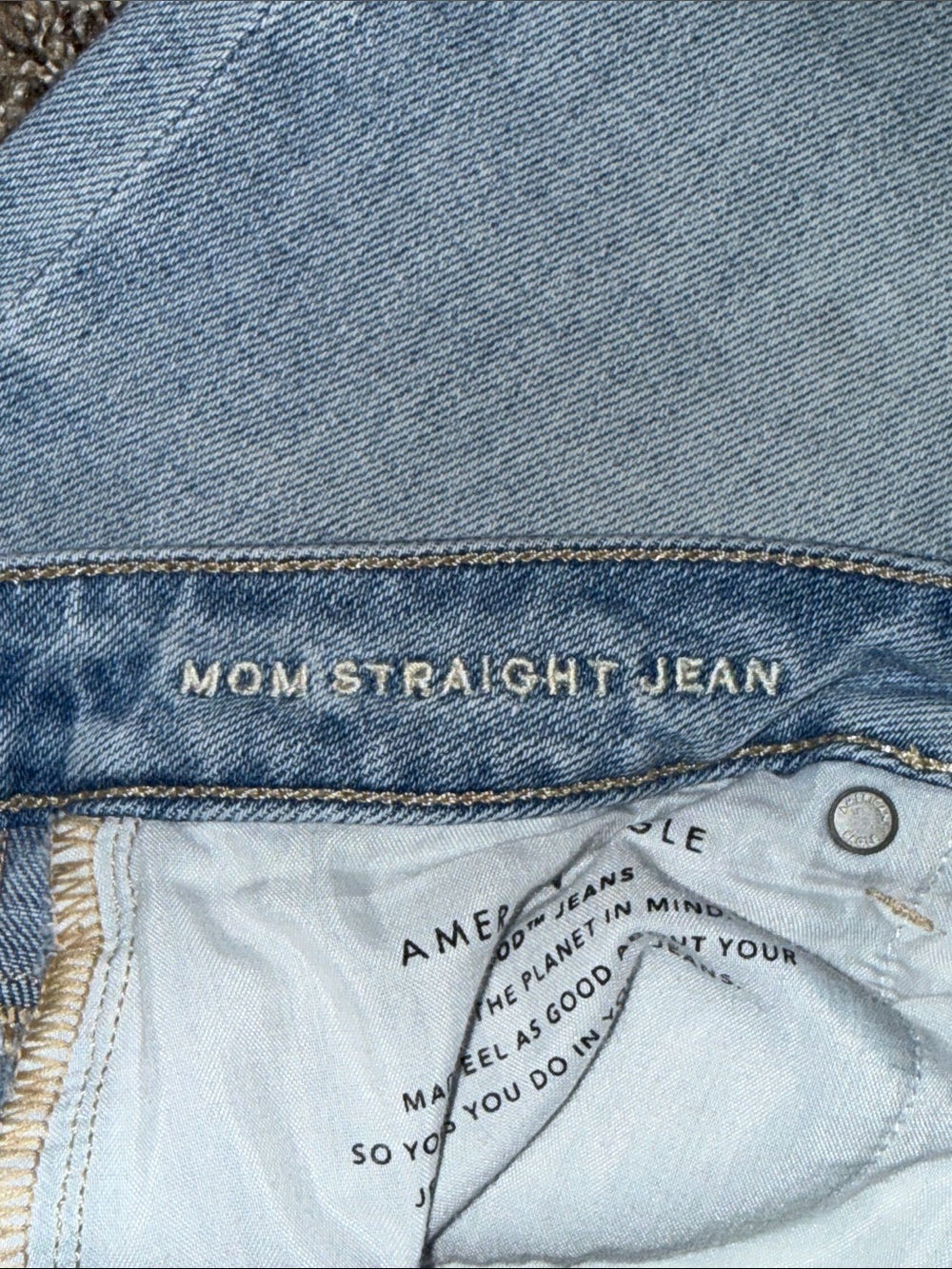 American Eagle Mom Straight Jean size 12 Regular - Picture 3 of 11